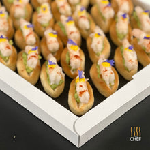 Load image into Gallery viewer, One Tray contains 30 Luxury premium canapes for delivery to your door
